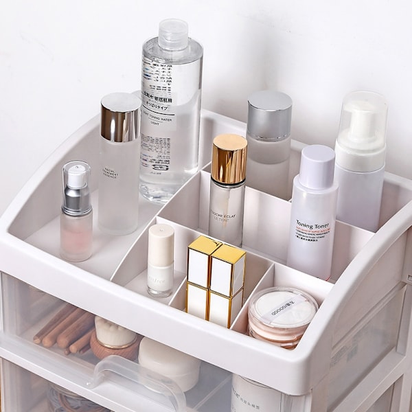 Flerlags opbevaringsboks Støvtæt smykker Makeup Organizer Klar skrivebordsæske til gør-det-selv-værktøj Brevpapir 3