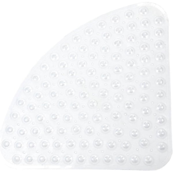Gummikant Duschmatta Halksäker Kvadrant Badrumsmatta Antibakteriell Sugkoppsmätta för Dusch eller Badkar, Halksäker Badkarmatta, 54x54cm - Perfet Clear