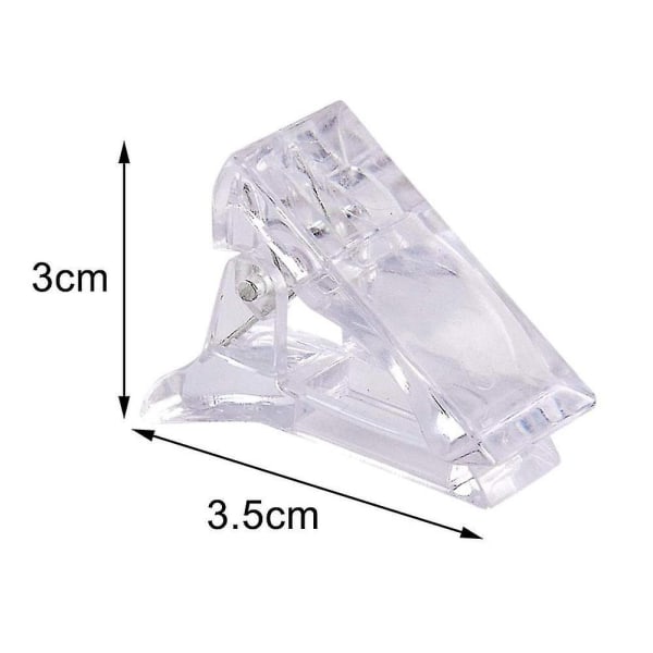 10 stk. Neglespidsclips Neglespidser Skimmelclips Negleclips til Poly Building Clip Polygel Fast Building Finger Extension Plastic Builder, Nail Art Diy Man