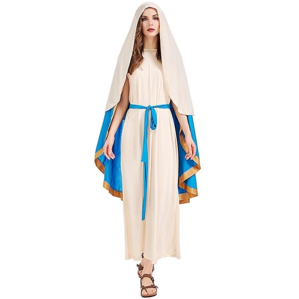 Virgin Mary Voksen Cosplay Halloween kostume Virgin Mary - Perfet S