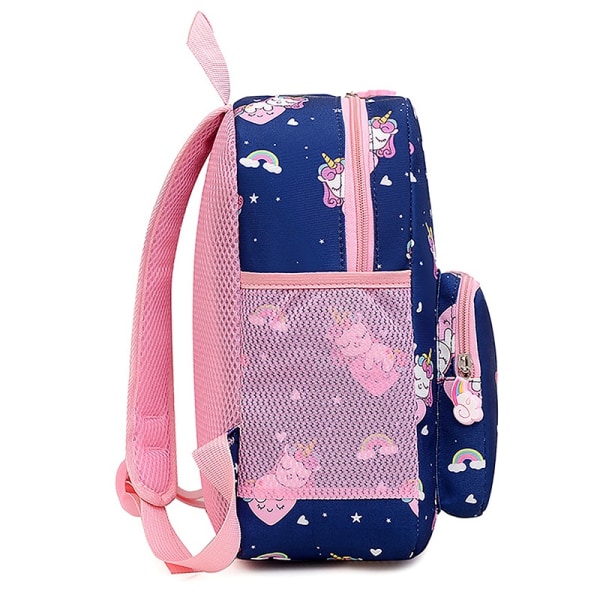 Cartoon Kids Unicorn Canvas Rygsæk Skoletaske Mode til Sta - Perfet Rose red