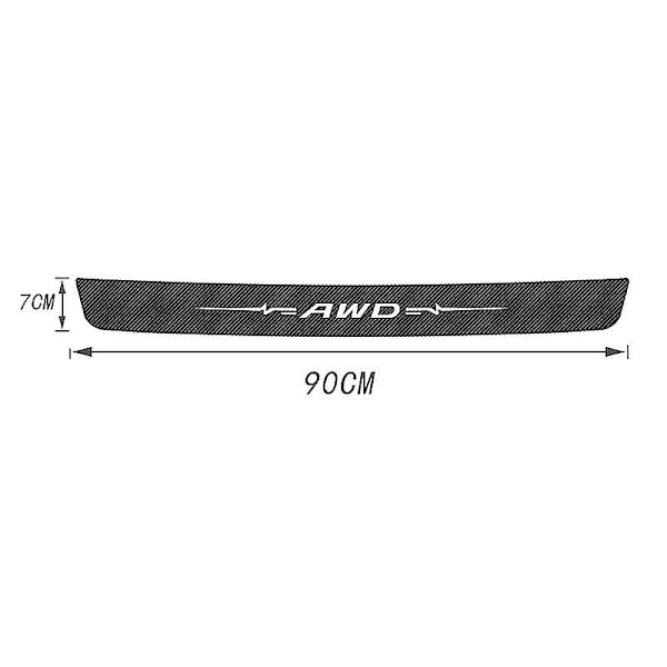Dekaler for Volvo AWD S60 S90 V60 V70 V90 Xc40 Xc60 Xc90 Peugeot V40 V50 C70 Xc70 Bagasjeromsbeskytter Dørterskel - Perfekt