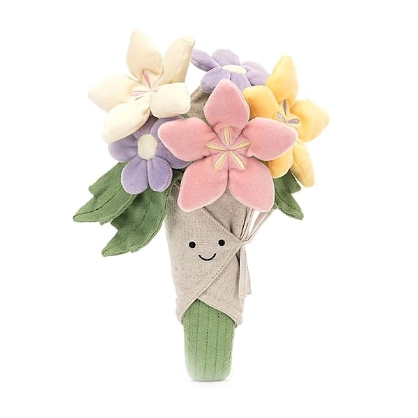 Plush Flower Plush Toys Bouquet Doll Cartoon Stuffed Pillow Birthday Graduation Day Gift-Perfet