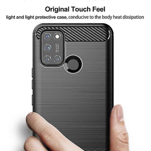 Kolfiber TPU Telefonfodral Kompatibelt med Realme 7i-Perfet