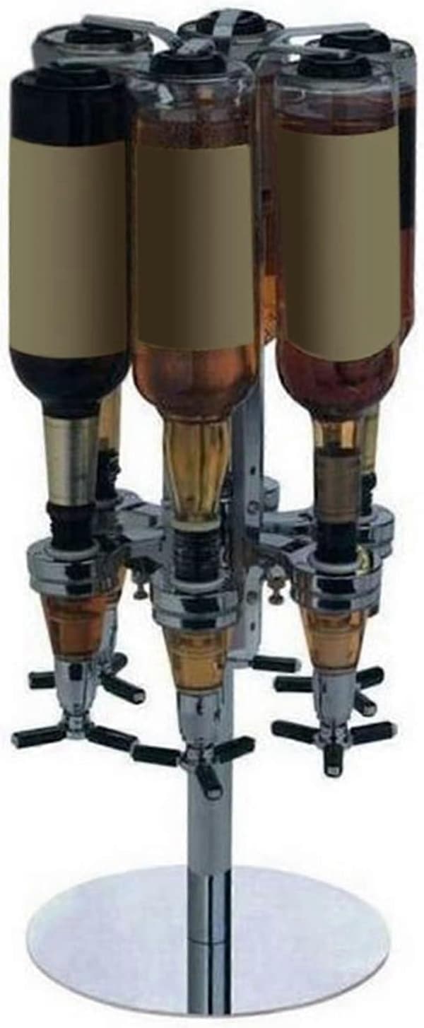 4 Flaske Roterende Dispenser Barstativ Roterbar Drikkedispenser Cocktail Shaker-Perfekt