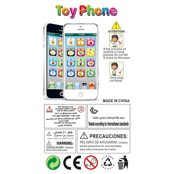 Baby Smart Touch Screen Mobillegetøj - Perfekt White