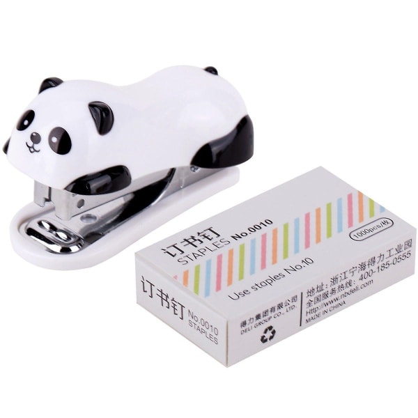 Panda Hæftemaskine Sæt Escolar Papelaria Skole Kontorartikler Fødselsdagsgave - Perfet
