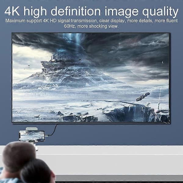 Bærbar 2-i-1 4K 60Hz DP Hann til Type-C Lading+Type-C Hunn Adapter-Perfekt