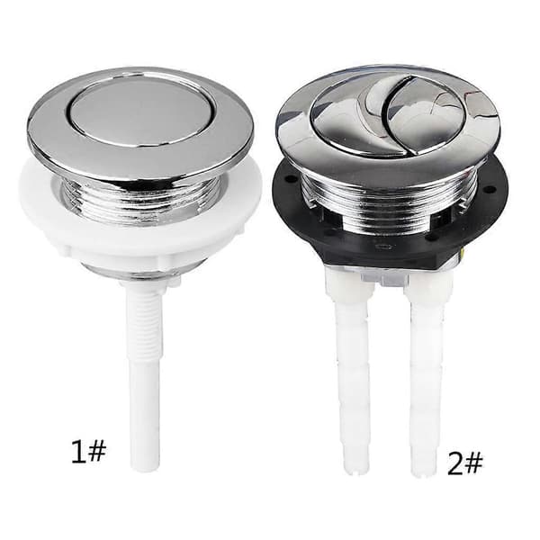 Universell toalettknapp Enkel/Dubbel Knapp Spolventil Ersättning Passar 38mm-Perfekt Double button