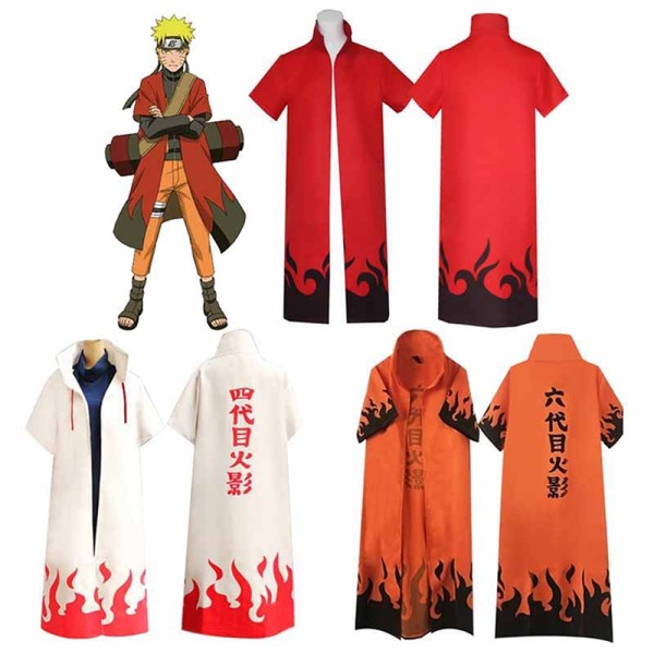 Anime Naruto Cosplay Cloaks Hokage Namikaze inato Uniform Kaka - Perfet Orange M