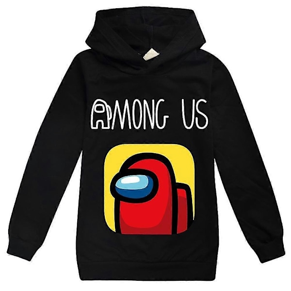 Kids Among Us Spel Huvtröja Impostor Pullover Pojktröja Topp-Perfekt Black 7-8 Years