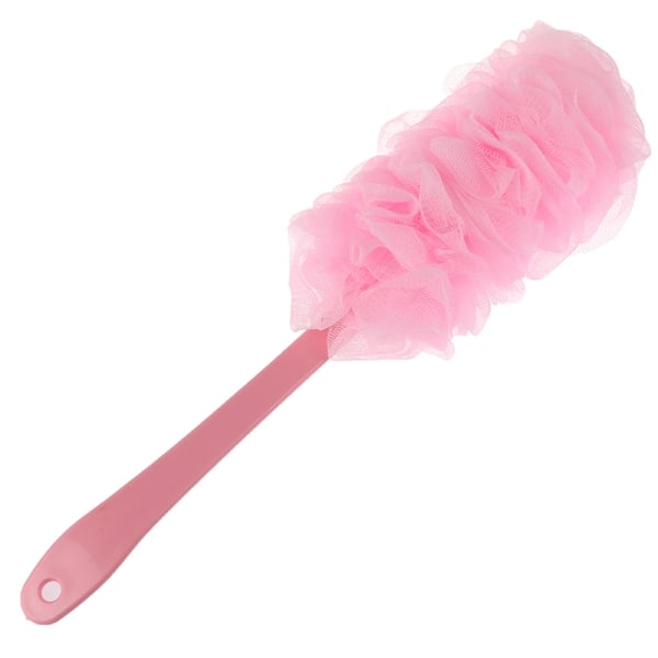 Kroppsskrubb Bath Back Brush Dusj Loofah Mesh Badeball med Lo - Perfet Pink