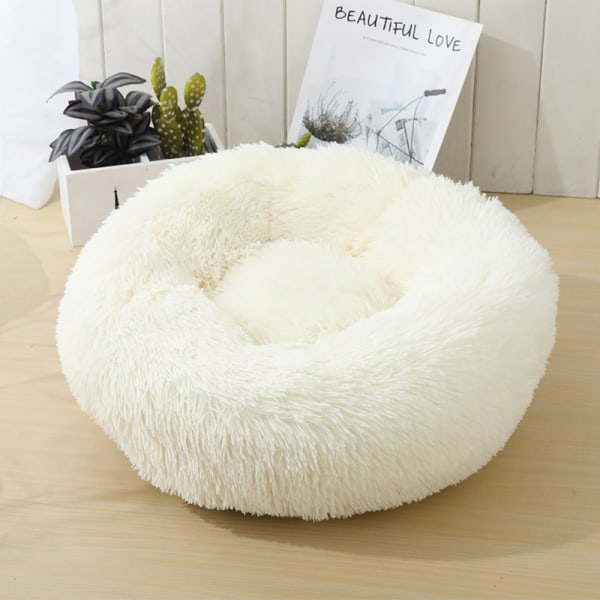 Rund plys dyrenest - Perfet white Outer diameter 80cm