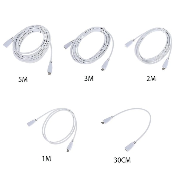 5a 20v USB Typ-C Förlängningskabel, USB-C 2.0 Hona till USB Hanne Förlängare - Perfekt 1m