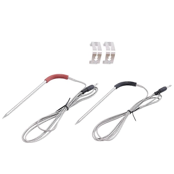 2-pak Udskiftningskødprobe Kompatibel med Weber Grill og Røgeovn, Temperaturprobe med Probe Clip Tilbehør - Perfekt