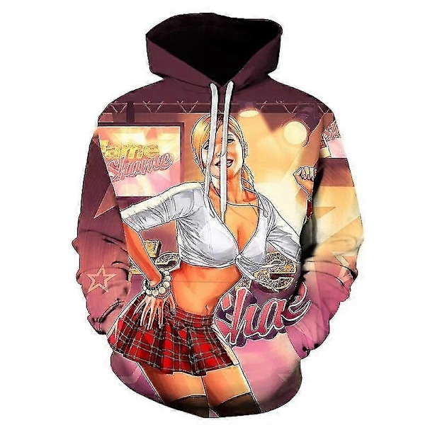 Höst 3d Grand Theft Auto Serien Tryckt Sweatshirt Casual Mode Dam Y2k Hoodies Toppar-Perfet DHZ8K2312158 5XL
