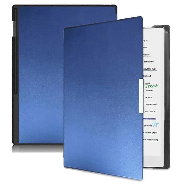for ReMarkable Paper Pro Case PC PU Lær Tablet Cover med Pennholder Auto Våkne/Sovne - Mørk Blå-Perfet Dark Blue