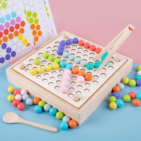 Toddler Preschool Multiplayer 90LerBeads Board Beads Game