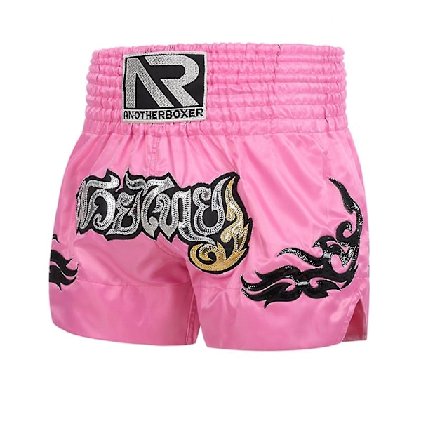 Boxningshorts Anti-friktion Muay Thai Kickboxningshorts för Män Banmo-Perfet Pink XL