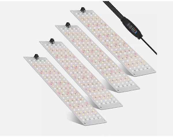 540 LED Vækstlys Fuld Spektrum Indendørs Plantevækstlampe 4 Paneler Dæmpbar Timer-xindaren