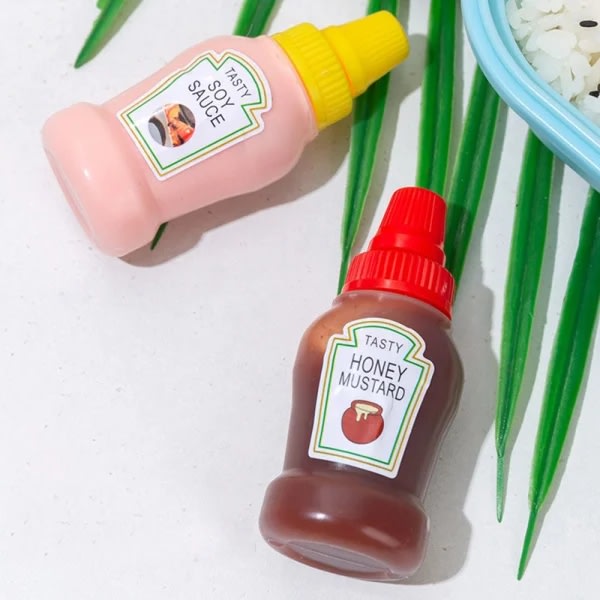 4 Minisåsflaska Set Flaskset En salladsdressing Ketchupdoseringsflaska - Perfet