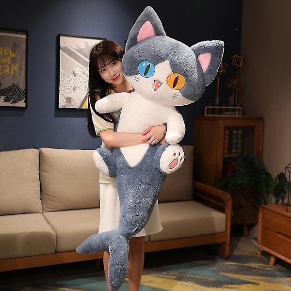 50/85/135cm Kawaii Transform Haj Haj Plush Leksaker Rolig Haj Katt Kudde Fylld Mjuk Djurdockor Intressant Födelsedagspresent-Perfekt 85cm