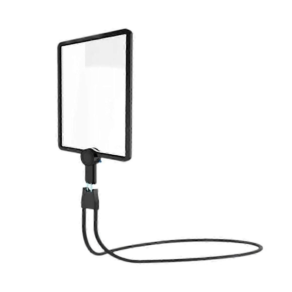 5X Kädet Vapaana Suurennuslasi 50 LED-valolla, Joutsenkaula Sivun Suurennuslasi Seniori Heikkonäköisille Rea-Perfet