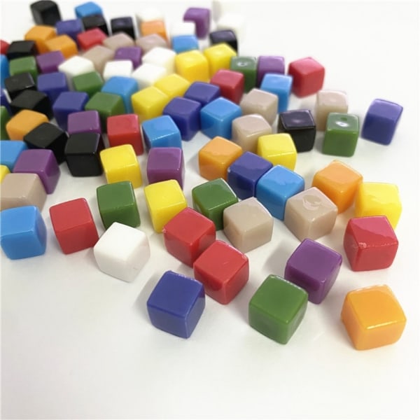 50 stk/ sett 8 mm klar kube fargerik krystall firkantet hjørne Transpa - Perfet Grey 50pcs