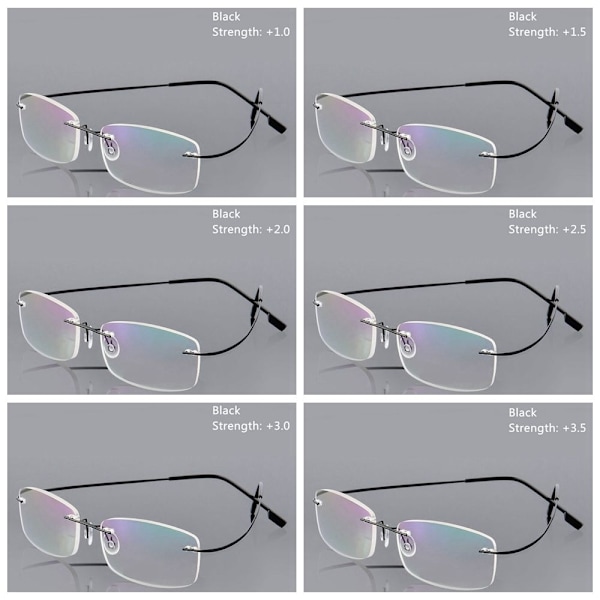 Læsebriller Brillehukommelse Titanium SØLV STYRKE-150 - Perfekt silver Strength-150