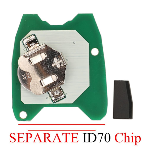 Fjernkontrollnøkkel med knapp, egnet for Peugeot 107 206, Citroen C1 C3, Toyota Aygo 433MHz Id46 Id70 chip - Perfekt