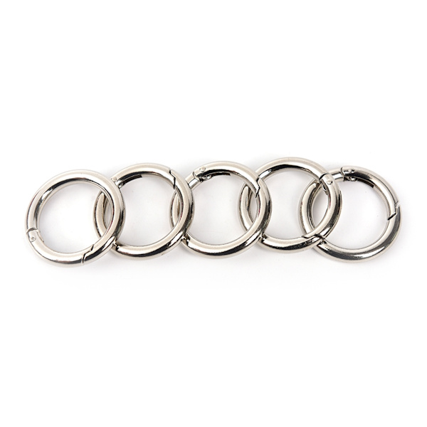st Circle Metal Karbinhake Snap Rund Clip Hook Nyckelring - Perfet