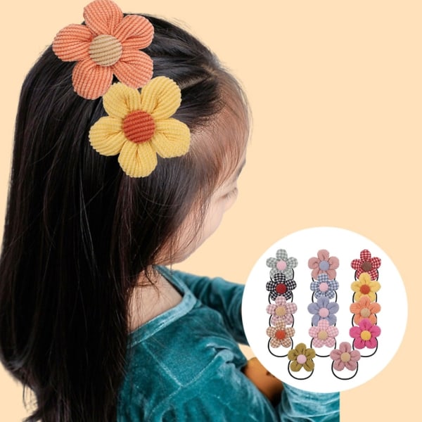 blomma hårband för toddler flickor Elastiskt blomma hårrep Söt hårband Gummiband Barn Flicka Håraccessoarer - Perfet