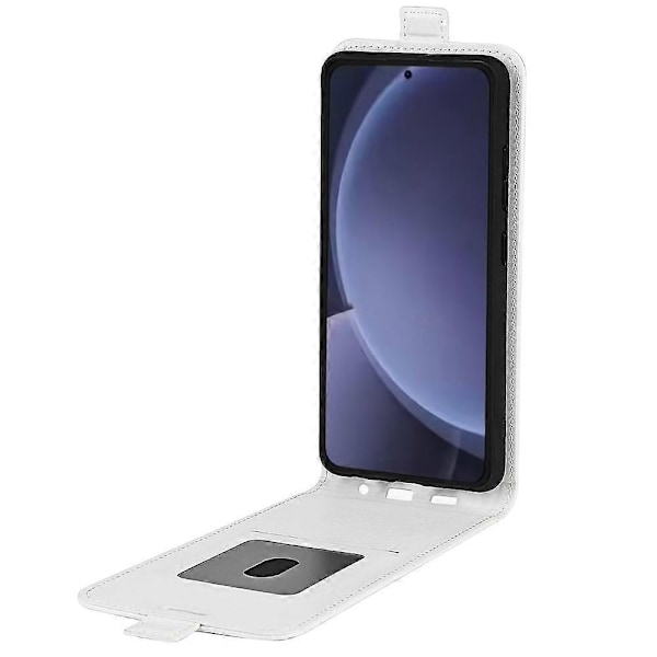 Kompatibel med R64 Tekstur Vertikal Flip Læder Telefon Cover - Perfekt White For Samsung Galaxy S25+ 5G