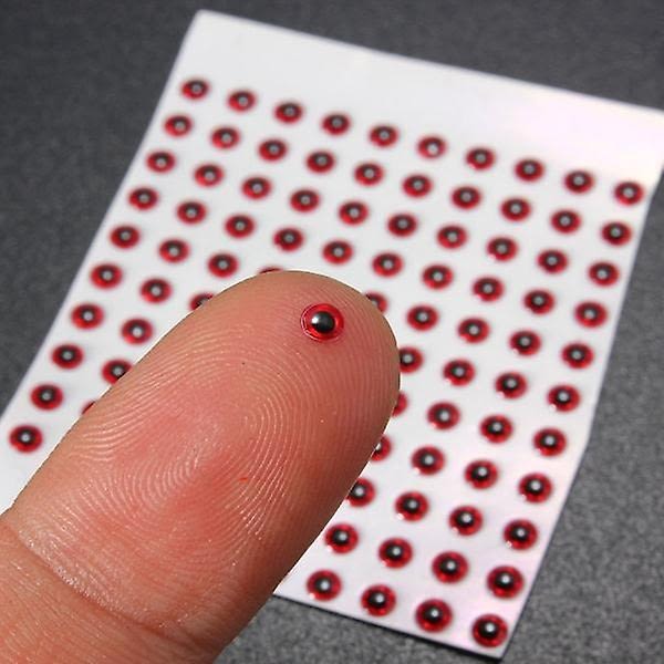 100 st 3 mm flugbindningsdrag gör 3D självhäftande ögon - Perfet