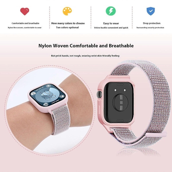 Type B integreret urrem til Huawei Watch Fit 3, vævet nylon urrem med TPU etui - Perfet Style B