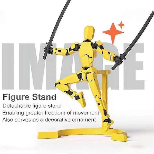 Dummy13 Magnetisk Actionfigur Set, 3D Magnetisk Actionfigur Set - Perfekt Yellow Black with Magnet