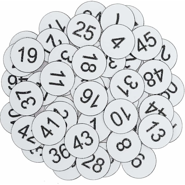 Nummermærker Graverede Nummererede Mærker Id-Mærker Nøglemærker uden Hul - Perfekt 301-500 White