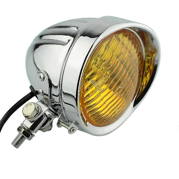 Eksklusive Retro Vintage Motorcykel Forlygter Høj/lav Stråle Forlygte til Harley Custom Softail Dyna Cruiser Bobber Chopper Sportster-Perfet Chrome Amber