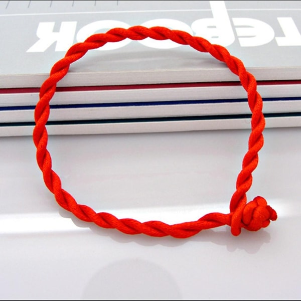 50 st rött rep armring handgjord lycka armband sladd Craft väv sträng linje - Perfet