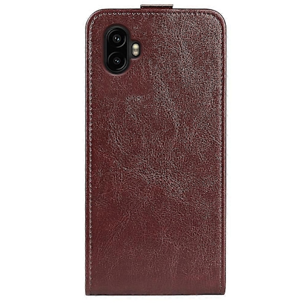 Yhteensopiva R64 Texture pystysuuntaan avautuvan nahkaisen puhelinkuoren kanssa - Perfet Brown For Samsung Galaxy Xcover 7 Pro
