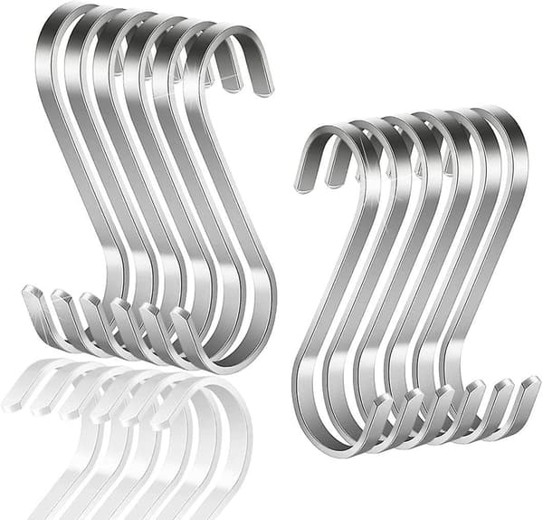 20-pack Multifunktionella Hängande S-krokar Rostfritt Stål S-formade Krokar S-Krok För Badrum Sovrum Kontor Kök - Perfet 14cm