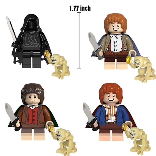 18 stk. Ringenes Herre Middelalder Riddere Minifigurer Legetøjs Sæt Antik Militær Rustning Orker Soldater Byggeklodser - Perfekt