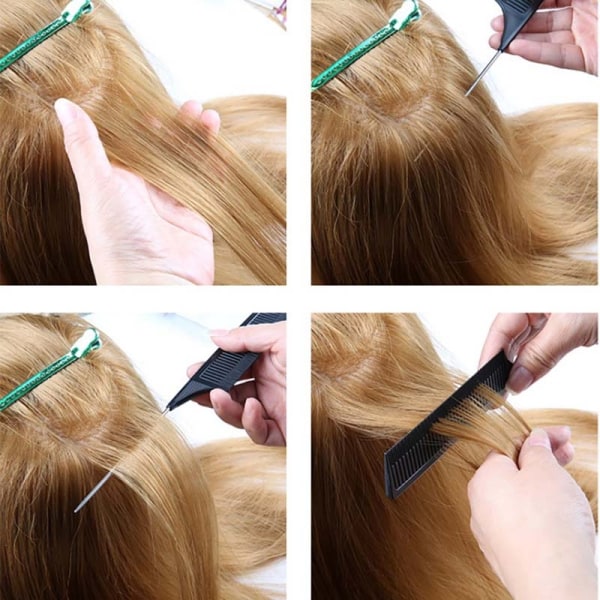 Profession Hair Dye Comb Weave Comb Tail Pro Hair Dye - Perfet Black