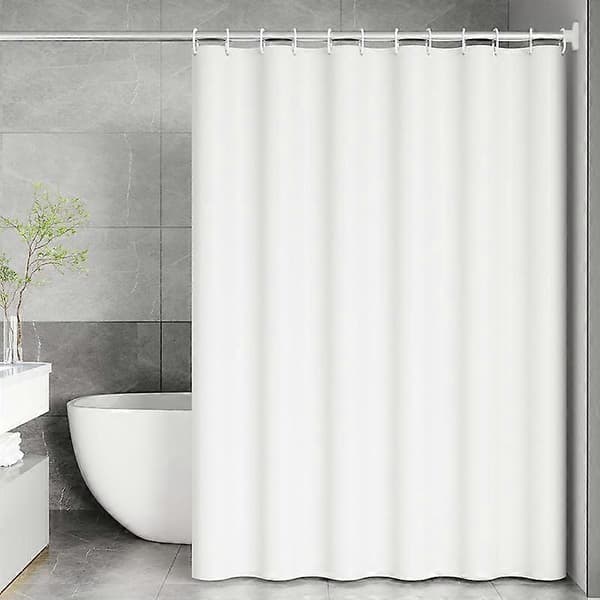 Kort Duschdraperi 180x150cm, Vit - Kortare Längd Duschdraperi med-Perfet