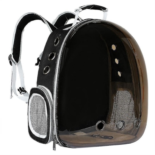 Cat Backpack Outdoor Pet Axelväska Andas Portabel Rese Transparent Bag Transparent Brown
