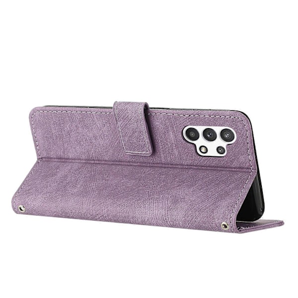 Fodral Kompatibelt med Samsung Galaxy A32 5G Magnetiskt Stänk- och Reptåligt Läder Flipfodral Kompatibelt med Samsung Galaxy A32 5G Fodral - Perfekt Purple