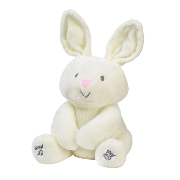 Baby Flora The Bunny Animert plysj kosedyrleketøy for baby og gutter 3-6 år [DB]- Perfet