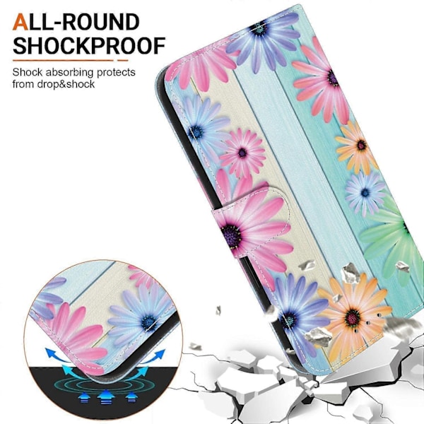 Tegnet Lærveske Kompatibel med Motorola Moto G75 5G-Perfet Sunflowers