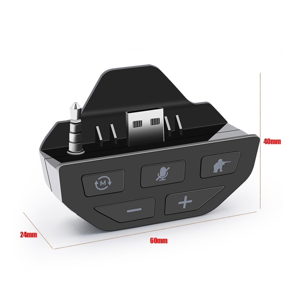ForXbox One Stereo Headset Adapter Controller Lydadapter Hovedtelefonkonverter ForXbox One Trådløs Gamepad Adapter - Perfet