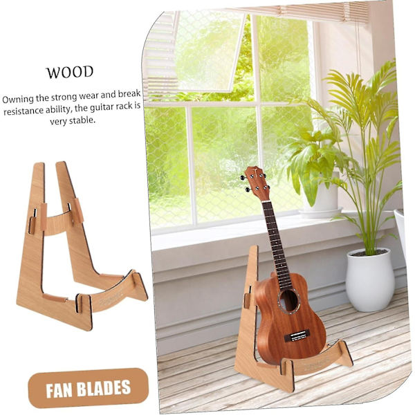 Gitarrställ i trä - Robust fiolställ i trä med golvstativ för elgitarr, akustisk gitarr och basgitarr - Perfekt